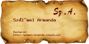 Számel Armanda névjegykártya